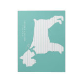 ミニチュアシュナウザードッグパピー ノートパッド (回転)