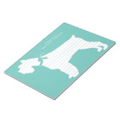 ミニチュアシュナウザードッグパピー ノートパッド (アングル)