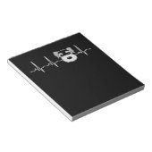 ミニチュアシュナウザーハートビートミニシュナウザー顔 ノートパッド (アングル)