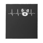 ミニチュアシュナウザーハートビートミニシュナウザー顔 ノートパッド (正面)