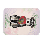 ミニチュアシュナウザーハートママ マグネット (横)