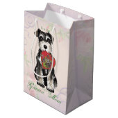 ミニチュアシュナウザーハートママ ミディアムペーパーバッグ (裏面アングル)