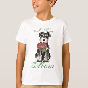 ミニチュアシュナウザーハートTシャツ Tシャツ