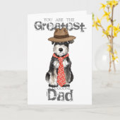 ミニチュアシュナウザーパパ カード (黄色い花)