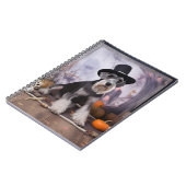 ミニチュアシュナウザーパンプキンズハロウィーン怖 ノートブック (左側)