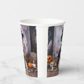 ミニチュアシュナウザーパンプキンズハロウィーン怖 紙コップ (右)