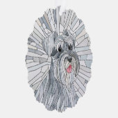 ミニチュアシュナウザーモザイクアート オーナメントカード (右)