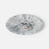 ミニチュアシュナウザーモザイクアート ペーパープレート (アングル)