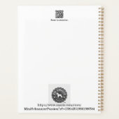 ミニチュアシュナウザーラインアートパターン001白 プランナー手帳 (裏面)