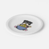 ミニチュアシュナウザーラーメン ペーパープレート (アングル)