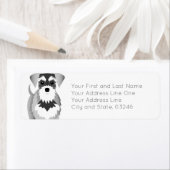 ミニチュアシュナウザー差出人住所ラベル ラベル (インサイチュ)