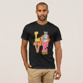 ミニチュアシュナウザー愛好家かわいい色 Tシャツ (正面フル)