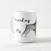 ミニチュアシュナウザー救助 コーヒーマグカップ (正面左)