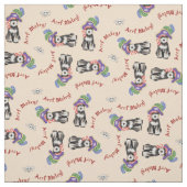 ミニチュアシュナウザー海賊 ファブリック (見本)