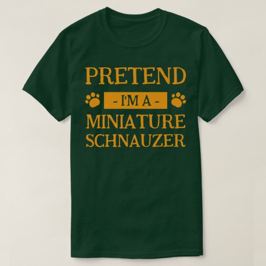 ミニチュアシュナウザー犬の恋人のハロウのフリ Tシャツ (デザイン正面)