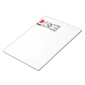 ミニチュアシュナウザー犬の漫画 ノートパッド (アングル)