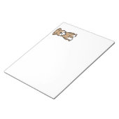 ミニチュアシュナウザー犬の漫画 ノートパッド (アングル)