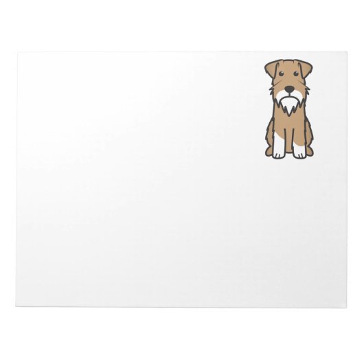 ミニチュアシュナウザー犬の漫画 ノートパッド (正面)