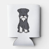 ミニチュアシュナウザー犬の漫画 缶クーラー (裏面)