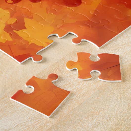 ミニチュアシュナウザー秋の感謝祭 ジグソーパズル (側面)