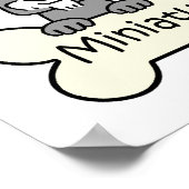 ミニチュアシュナウザー3個 ポスター (角)