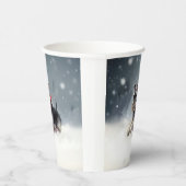 ミニチュアシュナウザー クリスマス 雪 冬 紙コップ (右)