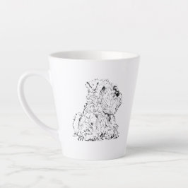 ミニチュアシュナウザー コーヒーマグ、犬好き カフェラテマグ
