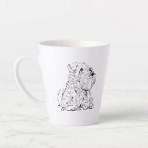 ミニチュアシュナウザー コーヒーマグ、犬好き カフェラテマグ