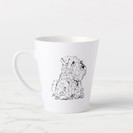 ミニチュアシュナウザー コーヒーマグ、犬好き カフェラテマグ (左)