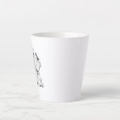 ミニチュアシュナウザー コーヒーマグ、犬好き カフェラテマグ (正面)