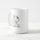 ミニチュアシュナウザー コーヒーマグ、犬好き コーヒーマグカップ (正面左)