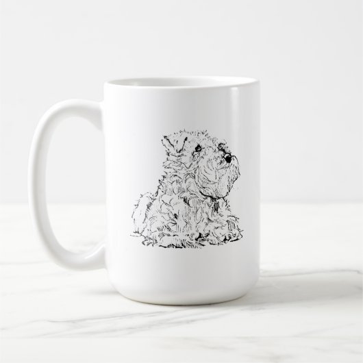ミニチュアシュナウザー コーヒーマグ、犬好き コーヒーマグカップ (左)