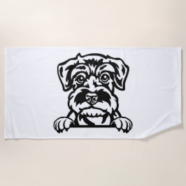 ミニチュアシュナウザー ビーチタオル