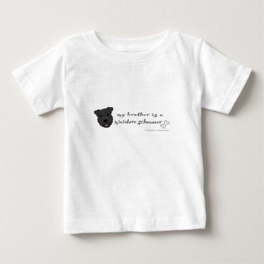 ミニチュアシュナウザー ベビーTシャツ (正面)