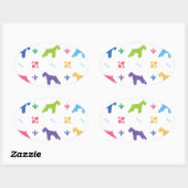 ミニチュアシュナウザー 楕円形シール (シート)