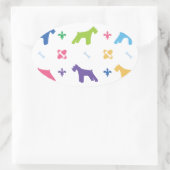 ミニチュアシュナウザー 楕円形シール (バッグ)