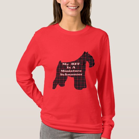 ミニチュアシュナウザーBFFギフト Tシャツ (正面)