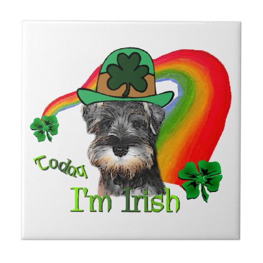 ミニチュアシュナウザーSt patricks タイル (正面)