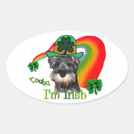 ミニチュアシュナウザーSt patricks 楕円形シール