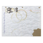 ミニチュアシュナウザ食べーのレッスンプラン ノートパッド (正面)