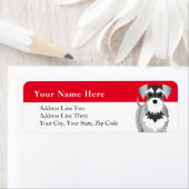 ミニチュアシュナウツァーキュートカートカートゥーンスケッチ ラベル (インサイチュ)