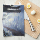 ミニチュアシュナウツァークリスマスフェスティバルシーズン キッチンタオル (四つ折り)