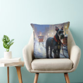 ミニチュアシュナウツァークリスマスフェスティバルシーズン クッション (椅子)