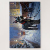 ミニチュアシュナウツァークリスマスフェスティバルシーズン ジグソーパズル (縦)