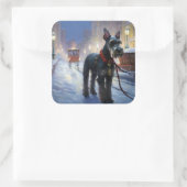 ミニチュアシュナウツァークリスマスフェスティバルシーズン スクエアシール (バッグ)