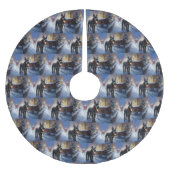 ミニチュアシュナウツァークリスマスフェスティバルシーズン ブラッシュドポリエステルツリースカート (正面)