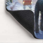 ミニチュアシュナウツァークリスマスフェスティバルシーズン マウスパッド (コーナー)