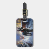 ミニチュアシュナウツァークリスマスフェスティバルシーズン ラゲッジタグ (正面縦)