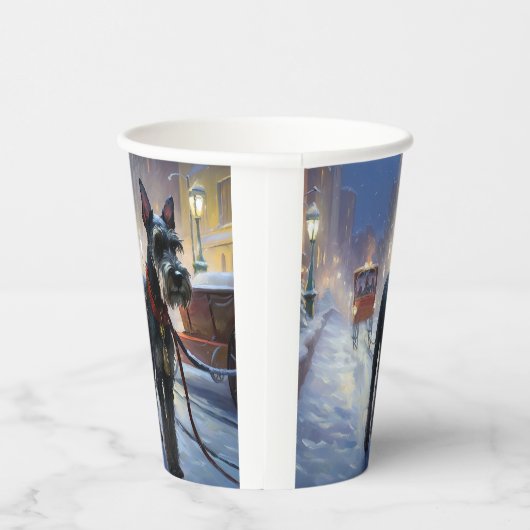 ミニチュアシュナウツァークリスマスフェスティバルシーズン 紙コップ (右)