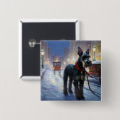 ミニチュアシュナウツァークリスマスフェスティバルシーズン 缶バッジ (正面&裏面)